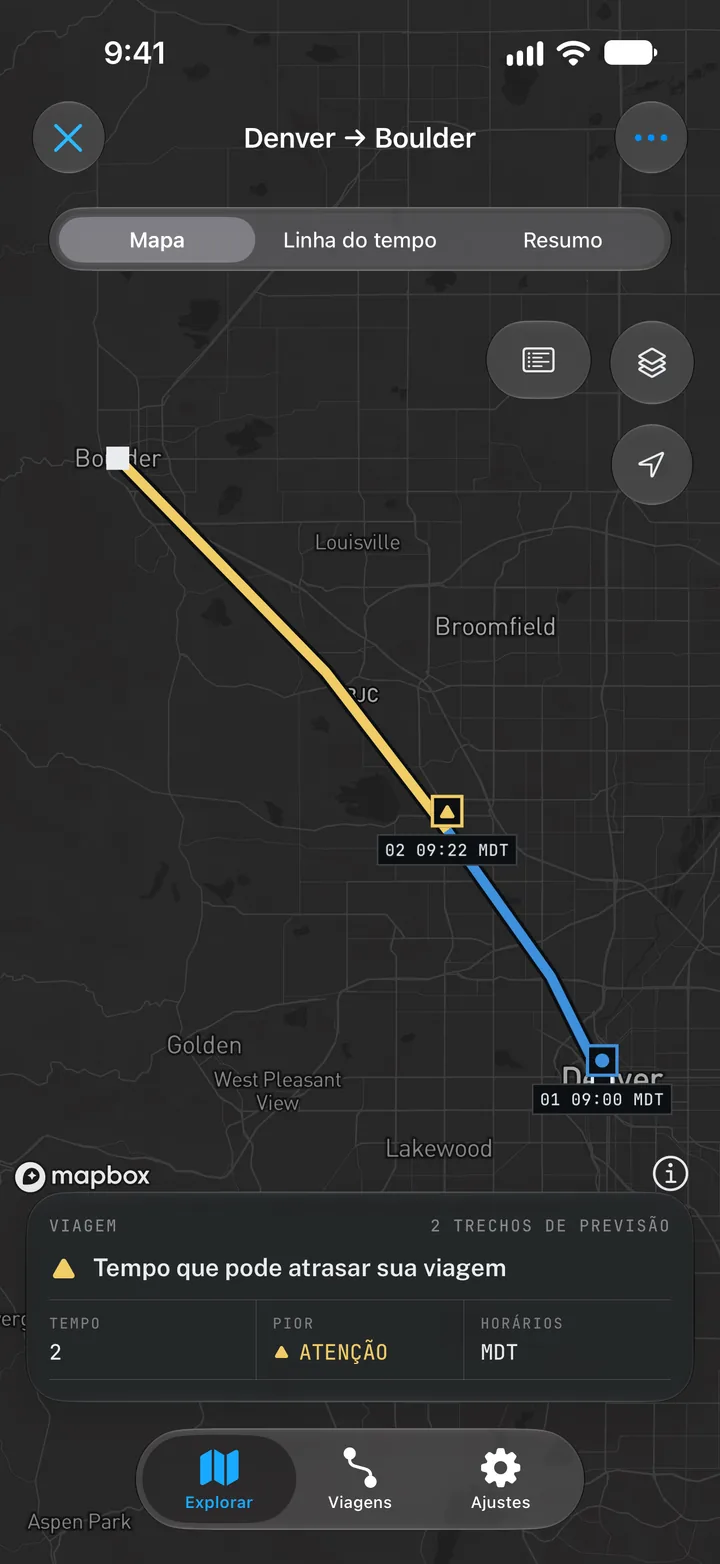 Uma viagem no mapa