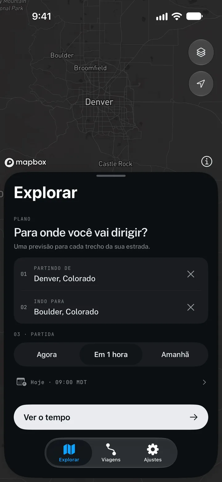 O formulário de planejamento